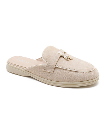 Mule Loafer - CAMILLE Pompon Doré