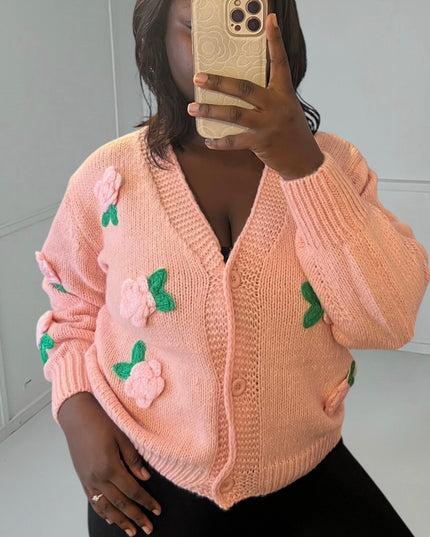 LUANA Cardigan - Feminine Flower Pattern