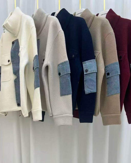 VESTE LIORA - MAILLE & DENIM