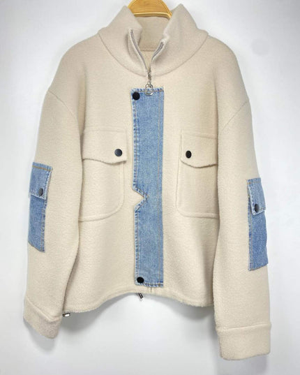 VESTE LIORA - MAILLE & DENIM