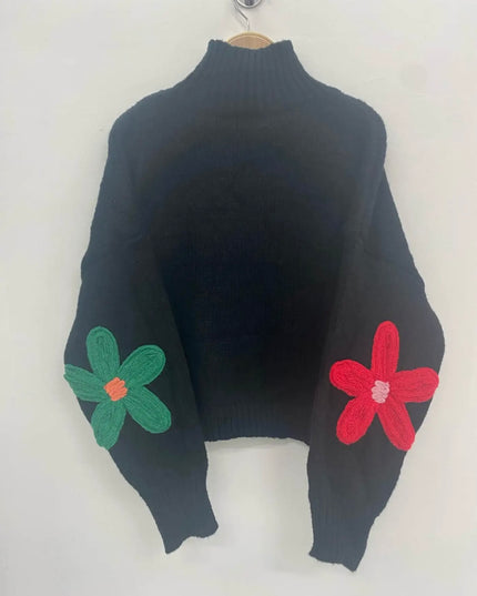 Pull EVA - Col Montant Noir Élégant