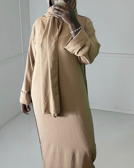 AMIRA Abaya - Golden Ramadan Elegance