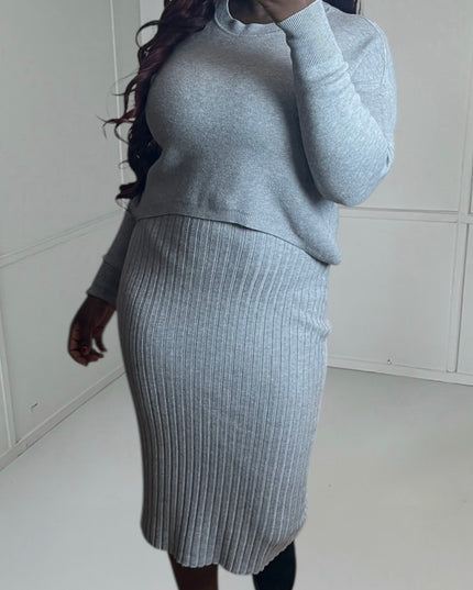 LÉONIE Sweater Dress - Chic and Elegant Comfort