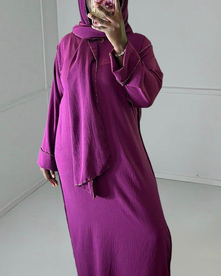 AMIRA Abaya - Golden Ramadan Elegance