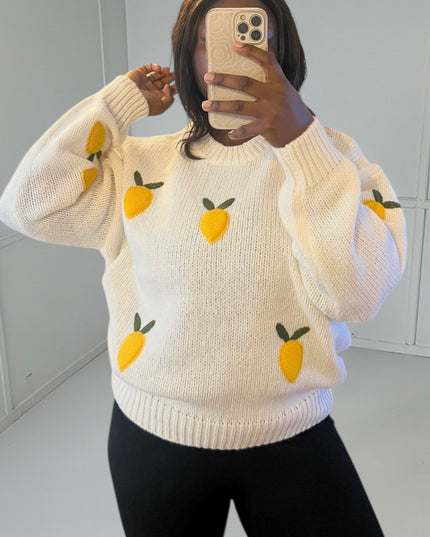 LEMON Sweater - Happy Lemon Pattern