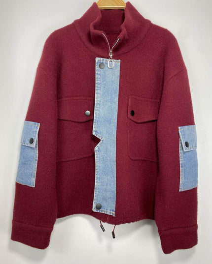 VESTE LIORA - MAILLE & DENIM
