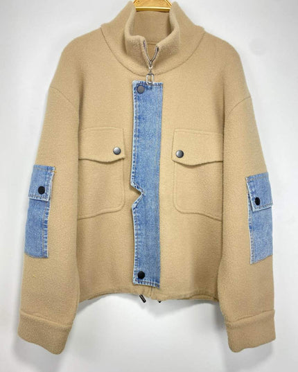 VESTE LIORA - MAILLE & DENIM