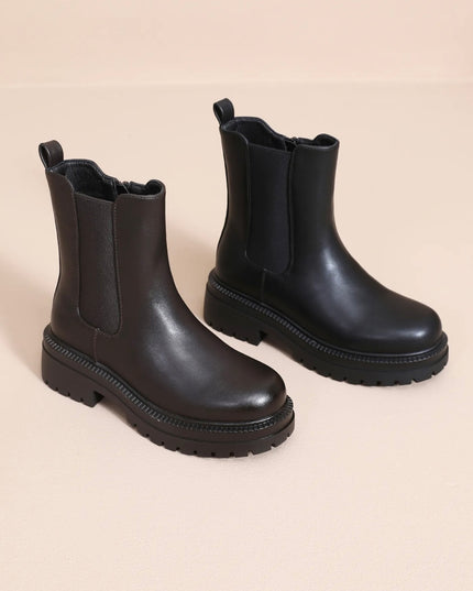 BOTTINES CHELSEA – EFFET CUIR
