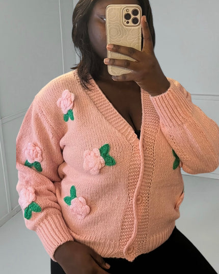 LUANA Cardigan - Feminine Flower Pattern