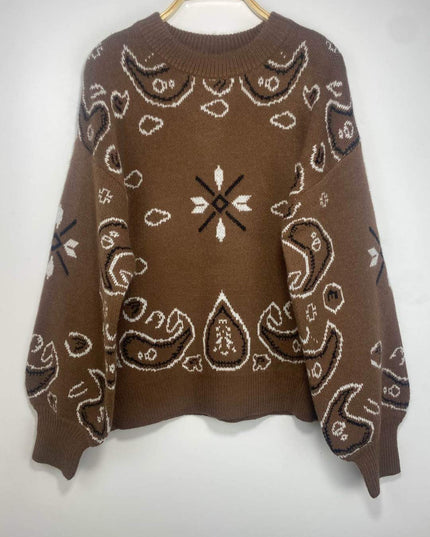 PULL NAYA - MOTIF BANDANA MAILLE CHAUDE