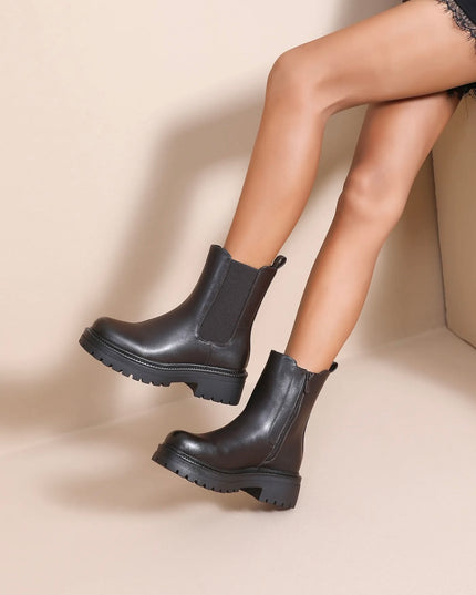 BOTTINES CHELSEA – EFFET CUIR