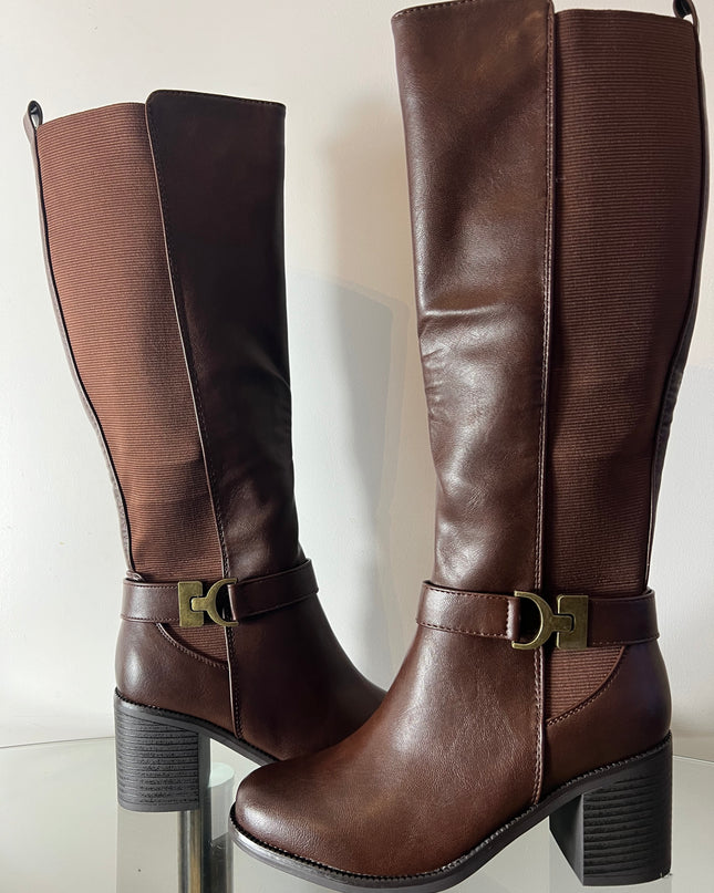 BOTTES CÉLINE - EFFET CUIR