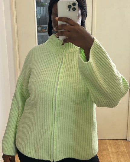 GILET ALMA – MAILLE DOUCE ZIPPÉE