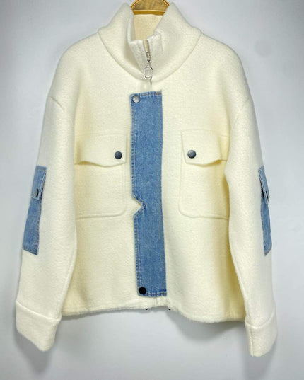 VESTE LIORA - MAILLE & DENIM
