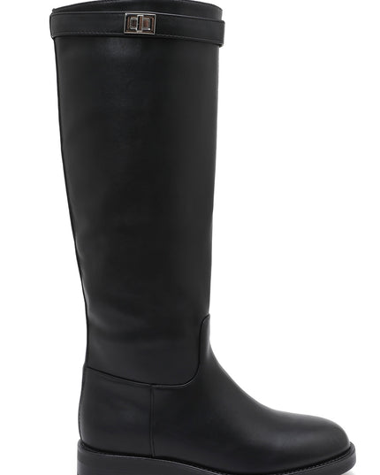 BOTTES CAVALIÈRES AMBRE – EFFET CUIR