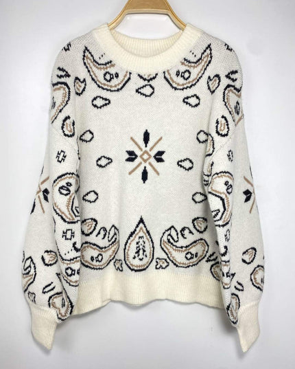 PULL NAYA - MOTIF BANDANA MAILLE CHAUDE