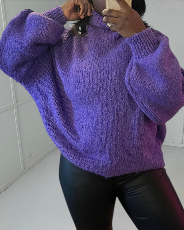 Pull CAMILLE - Col Roulé Élégant Confort