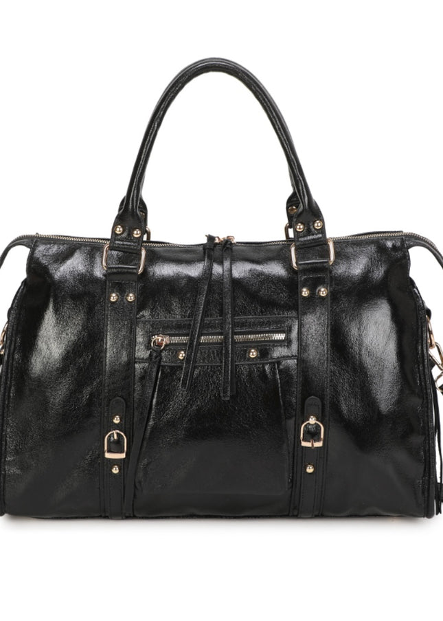 SAC GABRIELLA - CUIR BRILLANT SYNTHÉTIQUE