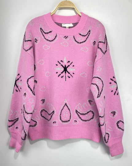 PULL NAYA - MOTIF BANDANA MAILLE CHAUDE