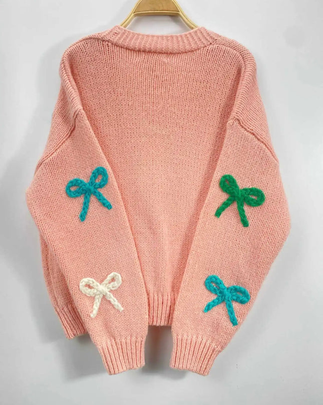 NOÉMIE Sweater - Romantic Bow Detail