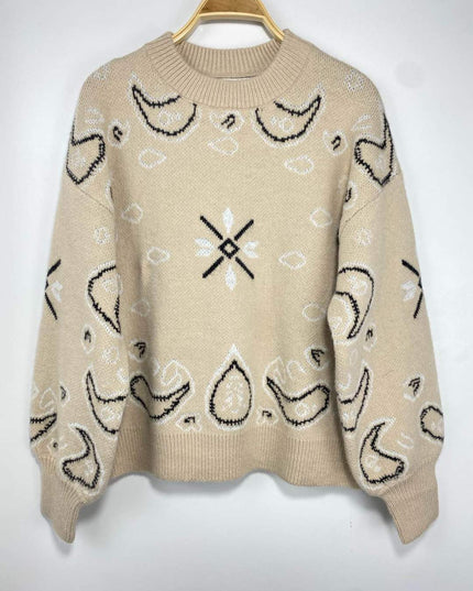 PULL NAYA - MOTIF BANDANA MAILLE CHAUDE