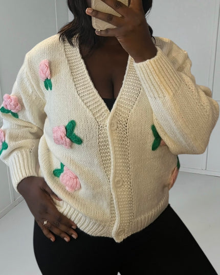 LUANA Cardigan - Feminine Flower Pattern