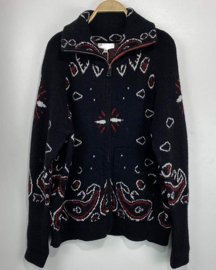 GILET NAYA MOTIF BANDANA - MAILLE CHAUDE ZIPPÉE