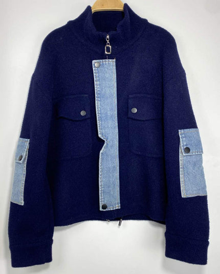 VESTE LIORA - MAILLE & DENIM