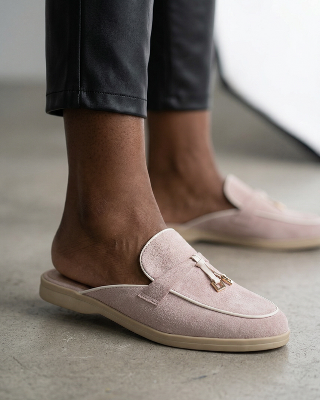 Mule Loafer - CAMILLE Pompon Doré