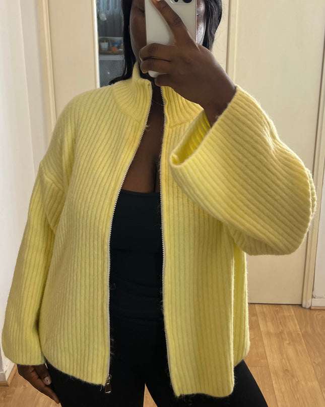 GILET ALMA – MAILLE DOUCE ZIPPÉE