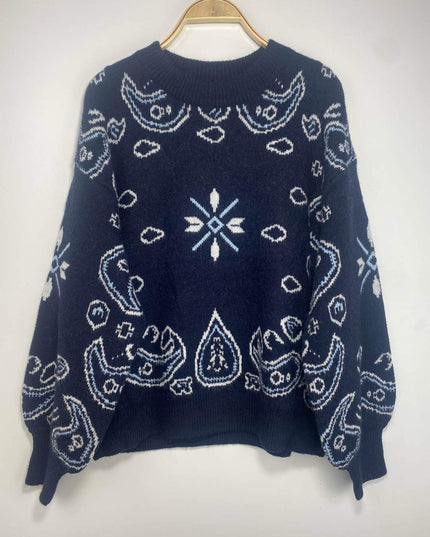 PULL NAYA - MOTIF BANDANA MAILLE CHAUDE