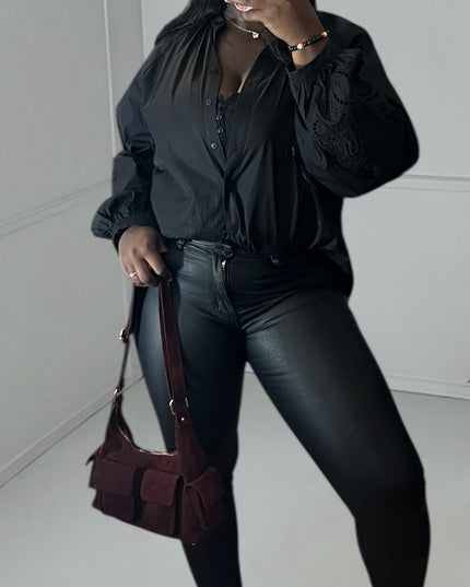 IRIS Pants - Faux Leather Rock Chic