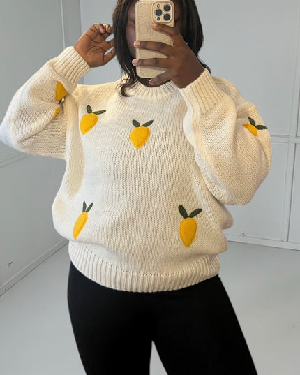 LEMON Sweater - Happy Lemon Pattern