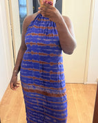 Bleu/marron