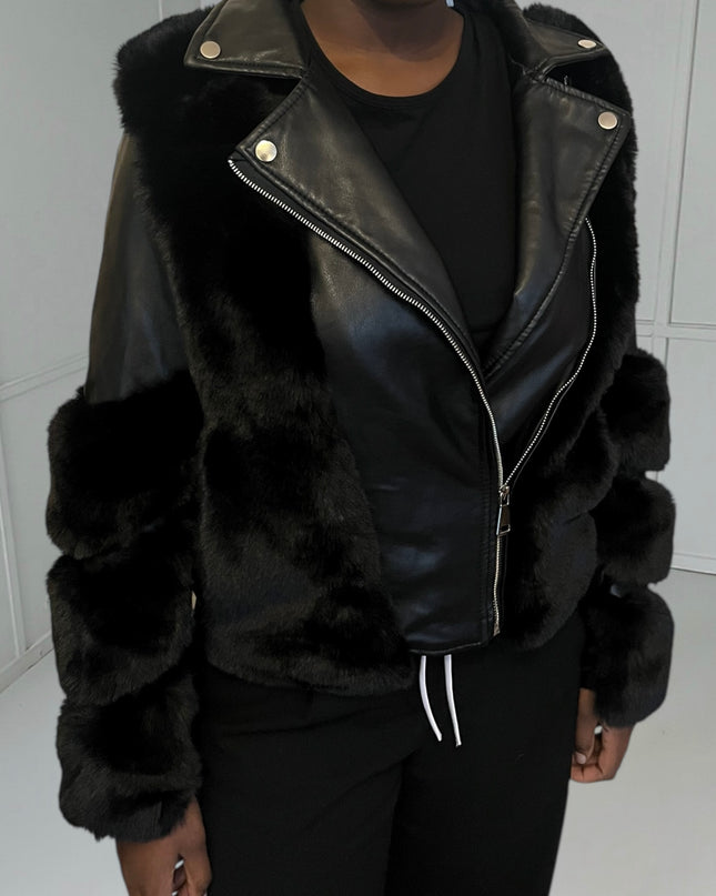 Veste CÉLESTE - Fourrure Luxueuse Glamour