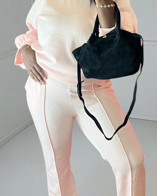 PINK Set - Chic Comfort Sweatshirt & Pants