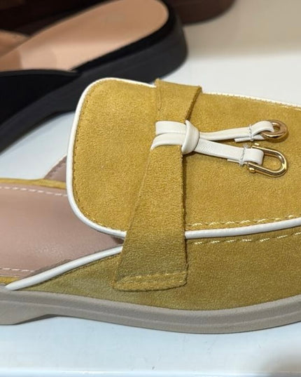 Mule Loafer - CAMILLE Pompon Doré