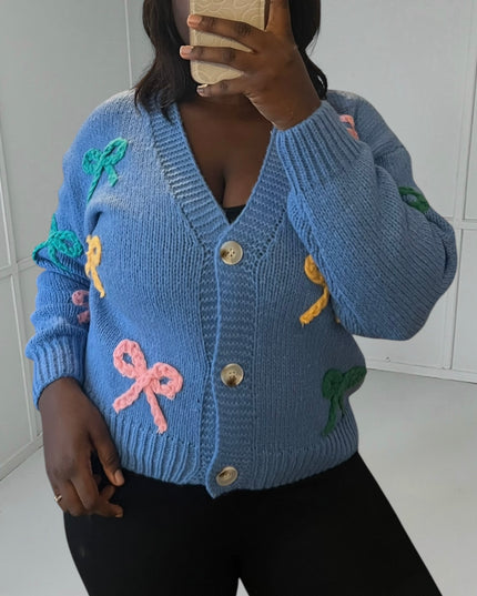 Cardigan Oriane - Détail Noeud Romantique