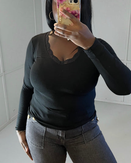 NIKA Top - Romantic Delicate Lace Cotton