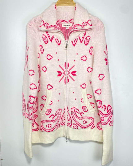 GILET NAYA MOTIF BANDANA - MAILLE CHAUDE ZIPPÉE