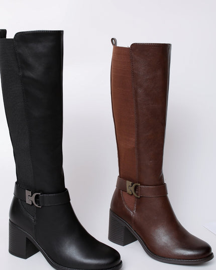 BOTTES CÉLINE - EFFET CUIR