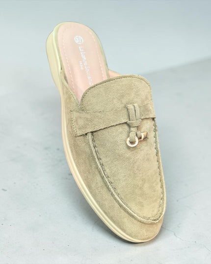 Mule Loafer - CAMILLE Pompon Doré